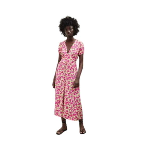 Zara Dresses & Skirts - Zara floral print midi dress size S